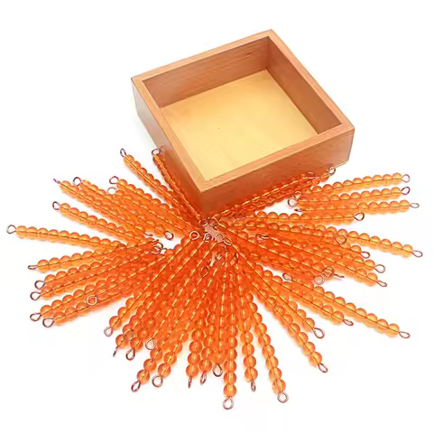 Montessori Materials 45Pcs Golden Beads Decimal Number System Binary System Thousand Carry System Pr