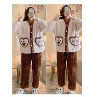 Twins// (Cold Winter Must-Have) Autumn Fleece Lining Home Clothes