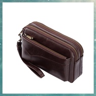 E8(OAKF) Leather Large Capacity Mens Clutch Wallet Fashion Zipper Handbag Envelope Bag Wallet Card P