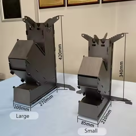 Portable Rocket Stove - Multi-Fuel Wood Burning Camp Stove for Outdoor Cooking & Home Heating, Compa