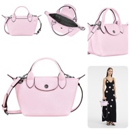 Longchamp le pliage Cuir Mini original leather pink ORI
