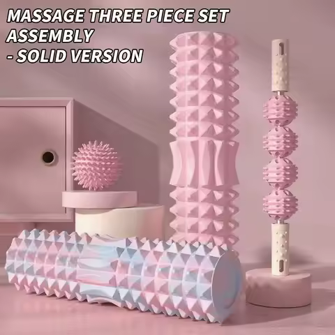 [Three Piece Massage Set] Massage Prick Ball, Massage Roller, Foam Massage Roller Shaft - A Necessar