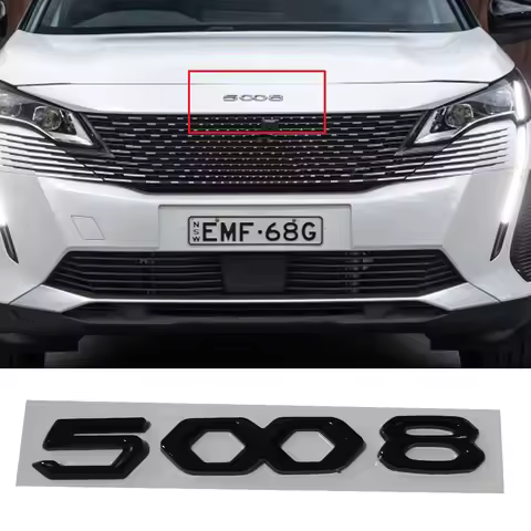 Black 3008 Badge Sticker 5008 Trunk Sticker Rear Emblem For Peugeot 5008 3008 Car Styling Peugeot St