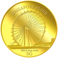 999.9 Pure Gold | 5g SG Flyer Gold Medallion