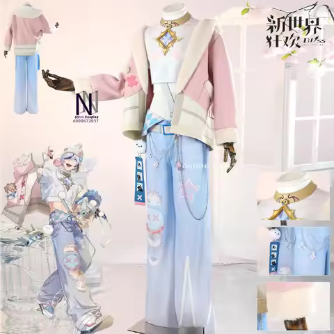 Game Nu:Carnival Blade Cosplay Costume New Anime High Quality Role Play Pink Coat Pants Hat Full Set