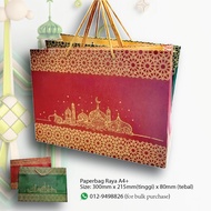 (Rdy Stok) Beg Kertas Raya Goodies Bag A4+