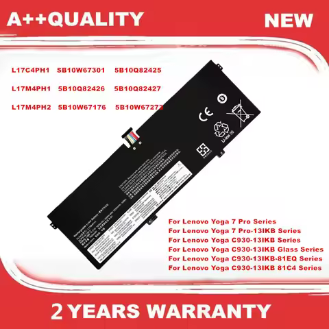 Laptop Battery For Lenovo Yoga 7 Pro-13IKB C930-13IKB -81EQ 81C4 Series L17M4PH1 L17C4PH1 L17M4PH2 L
