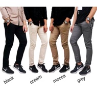 MEN'S CHINO PANTS slim fit long work office daily work casual cool guys