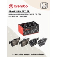 (BREMBO) BRAKE PAD SET FRONT (HONDA ACCORD CM5 CM6 / CIVIC FC1 FC6 / CRV RD5 RW1 / JADE FR5) P28035N