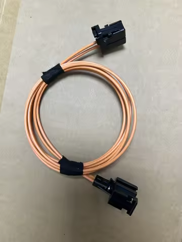 Matching MOST-male and female connectors with plastic fiber optic cables for automotive modified sem
