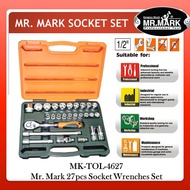 Mr. Mark 27PCS 1/2" Socket Wrenches Set 6point 12point Tools Spanner//Mr Mark MK-4627 12PT 1/2" 27pc