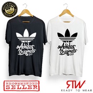 ADIDAS ORIGINALS T-SHIRT 100% Cotton Roundneck Short Sleeve Black White