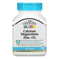 21st Century Calcium Magnesium Zinc + Vitamin D3 Bone Health Support 90 Tablets