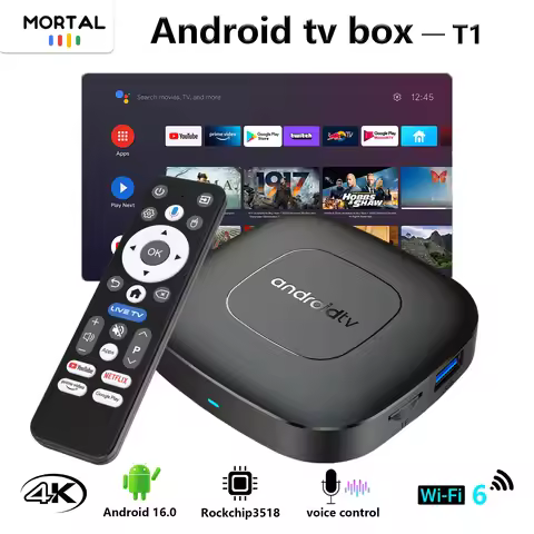 Mortal T1 WIFI6 Smart TV Box Android 16 Rockchip RK3518 Home Theater 8GB128GB Bluetooth Support 4K F