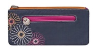 Travelon Safe Id Double Zip Clutch Wallet, Navy, One Size