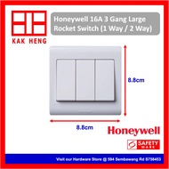 Honeywell 3 Gang 16A Wide Rocker Switch 1 Way / 2 Way