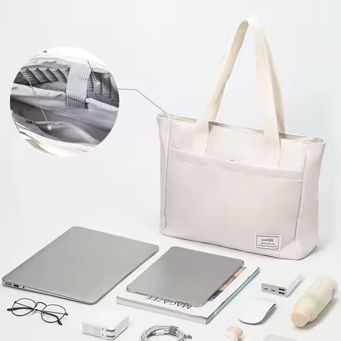 Shockproof Canvas Women Laptop Tote Bag 14 inch for Macbook Air Pro Huawei Dell ASUS Acer XiaoMi HP 