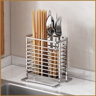 HS 304 Stainless Steel Chopstick Holder Kitchen Utensil Drainer Countertop Spoon Storage Rack HS