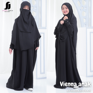 Afhadahijrah - Gamis anak perempuan model kaftan vienna set cadar poni terbaru baju dan hijab pashmi