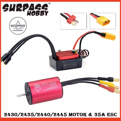 SURPASS HOBBY 2430 2435 2440 2445 Brushless Motor 25A 35A ESC for Traxxas HSP Wltoys 1/16 1/18 RC Tr