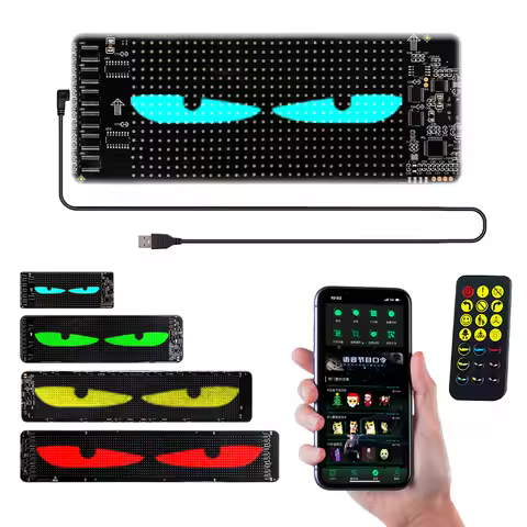 Devil Eyes LED Panel Light Remote Control LED Matrix Pixel Panel Night Light Demon Eyes Flexible LED