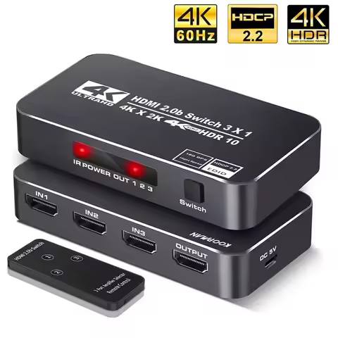 60Hz 4K HDMI Switch HDR HDMI ARC Audio Extractor HDMI 2.0 Splitter Switcher HDMI Switch Audio Extrac
