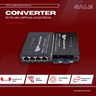 FO To LAN 2 Optical +4 Electrical Ethernet Fiber Switch Converter FO To LAN