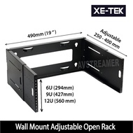 6U / 9U/ 12U Adjustable Wall Mount Open Server Rack