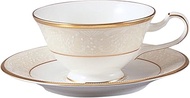 Noritake T59587/4753 Cup & Saucer (Coffee/Tea), 7.8 fl oz (220 cc), White Palace Bone China