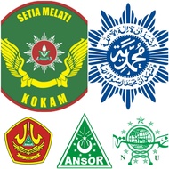 Logo SABLON NU Muhammadiyah Banser Ansor Kokam DTF SETRIKA