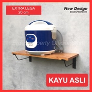 SIKU Wall Shelf Wall Shelf Wooden Shelf Angle Book Helmet Kitchen Spices Wall Decoration Width 20CM 