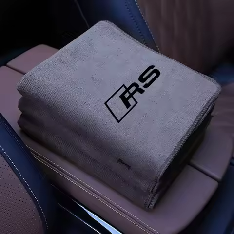Stickers Microfiber Car Wash Towel Drying Cloth Cleaning Towels for Audi A3 A4 A5 A6 A7 Q2 Q3 Q5 Q7 