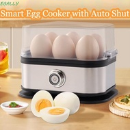 EGALLY Smart Egg Cooker, Auto Shut- 6 Eggs Capacity Eggs Boiler,  200W Power Space Saving Multi Func