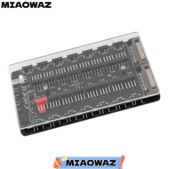 MIAOWAZ ARGB PWM Fan Hub, with  SATAs Interface 2 in 1 Fan Hub, Portable 3Pin ARGB 4Pin PWM  Fan Hub