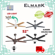 [NEW ARRIVAL] ELMARK REMOTE CEILING FAN 52” TP102 (LED/WITHOUT LED) / KIPAS SYLING REMOTE CONTROL EL