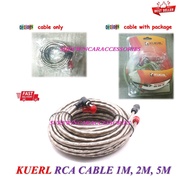 KUERL Car Audio Stereo Amplifier 2 TO 2 RCA Cable | RCA Cable | RCA 0.5M | RCA 1.2M | RCA 2.0M | RCA