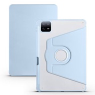全城熱賣 - 適用於小米 Pad 6 Pro / Pad 6 亞克力360度旋轉支架平板皮套（白冰藍）