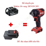Makita 18V battery conversion base to DEVON 20v body