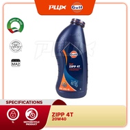GULF Zipp 4T 20W40 (1L) 4-Stroke Motorcycle Engine Oil ( 20W-40 ) Minyak Hitam Motosikal
