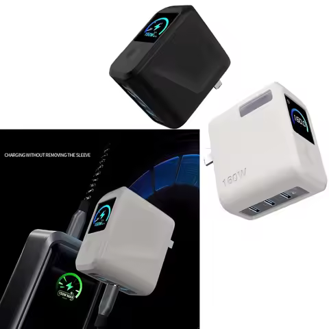 Dust Protection Case ​for Anker Prime Charger 160W 3Ports Smart Display Charger Cover White Gray Ora