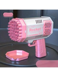 手持自動泡泡槍,電動泡泡機,火箭泡泡機（不含電池和泡泡液）適合兒童