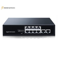 8 Port Gigabit POE Switch 2 Port 1000M Uplink Networking Switcher Hub Internet Splitter Plug & Play 