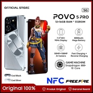 Ready 【Bisa 】Brand New Povo 5 Pro Hp Murah 7.5Inci Layar Besar Hd 16Gb + 512Gb 8000Mah Baterai Dual 