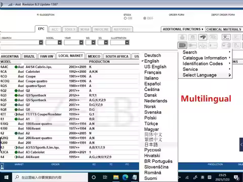 Newest ETKA 8.6+ Elsawin 6.0 Auto Repair Etka 8.6 Software Group Vehicles Electronic Parts Catalog F