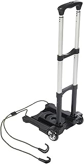 Hand Truck Foldable Hand Sack Wheel Trolley Folding Truck Barrow Cart Shopping Cart Portable Home Save Time and Energy (Black)