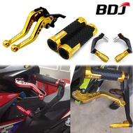 BDJ For Honda Rs150r Rs150 Modified 6-stage Adjustable Brake Lever Clutch Lever With Handlebar Grip + Lever Protect Guard Motorcycle Cnc Aluminum Alloy