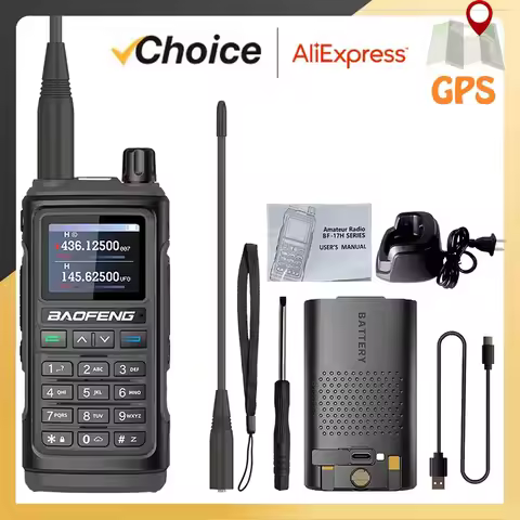 Baofeng Uv-17 Pro Max Gps Long Range Walkie Talkies Wireless Copy Frequency Type-C Charging Am Fm Tw