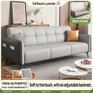 Urban Wave Sofa Bed | Foldable 2/3 Seater Sofa with Adjustable Backrest | Soft Touch Fabric | Bed Si