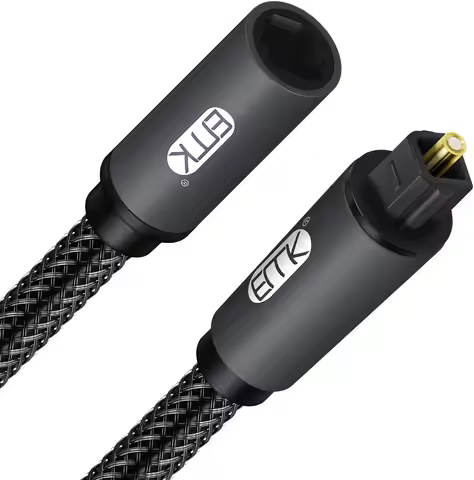 Optical Cable Extension, EMK Optical Audio Cable Toslink Female to Male Audio Extended Cable for Sou
