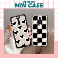 Oppo Reno 2 / Reno 2F / Reno 2Z Case With Heart Motif, Fashionable Plaid Bear